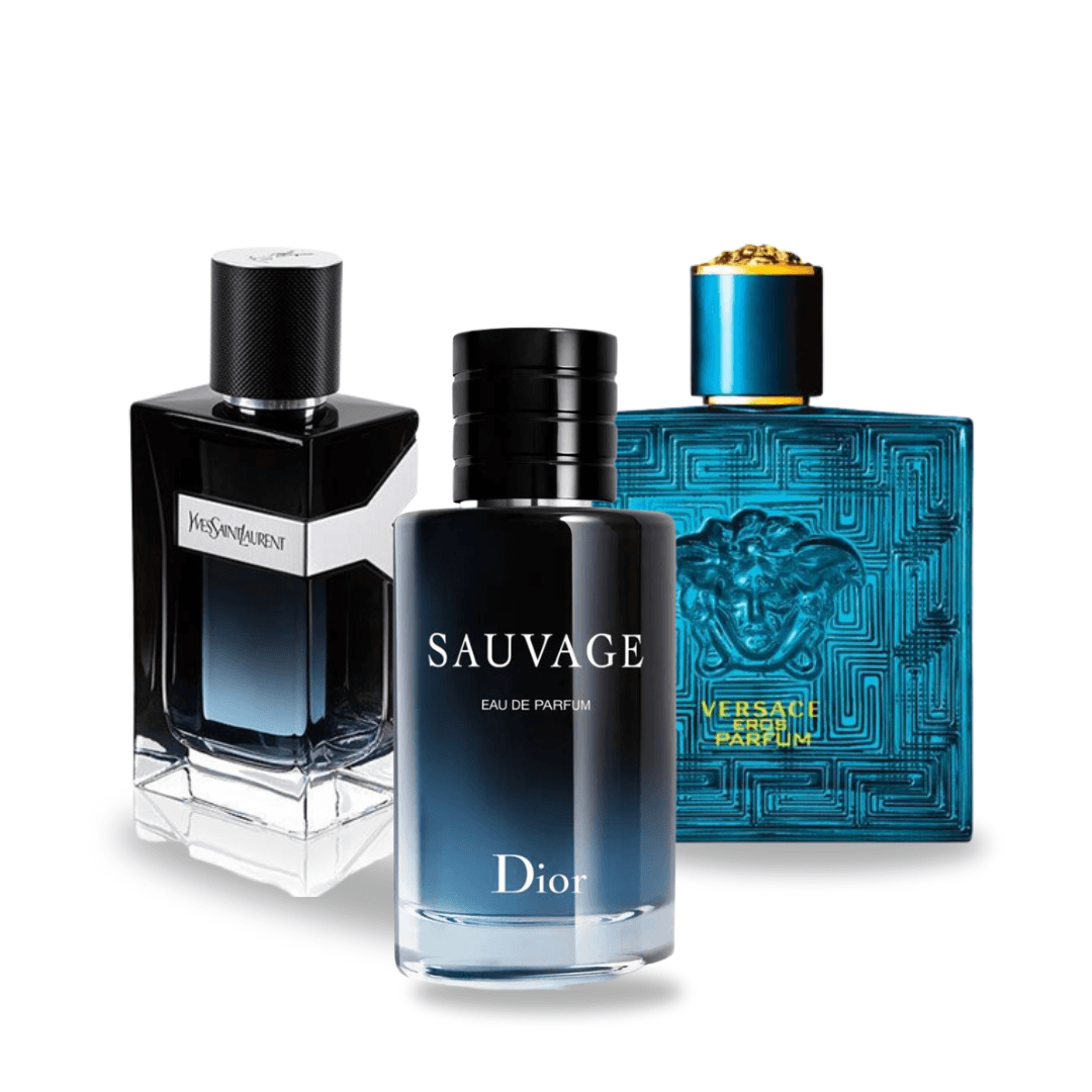Set di 3 Profumi Sauvage, Y men e Eros 100ml